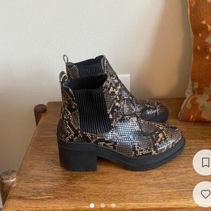 Snakeskin Booties